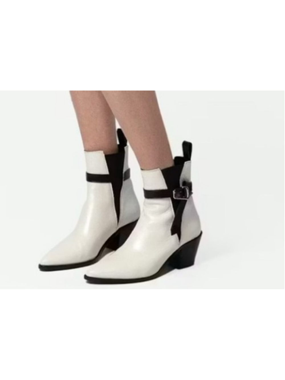 Zadig & Voltaire Tyler Cecilia Vintage Patent Boots Ice 40, 9.5 NIB